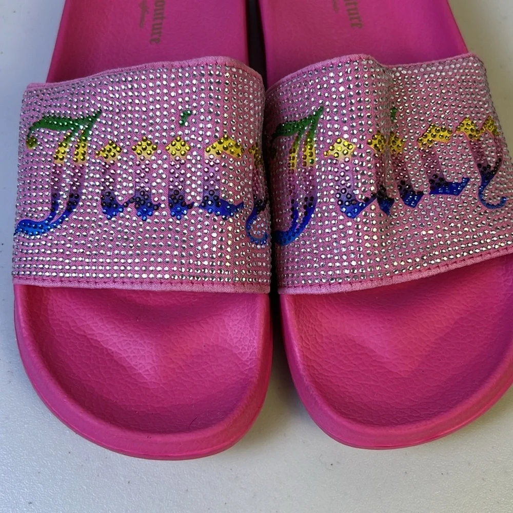 Juicy‎ Couture WOMEN'S WANDER RHINESTONE SANDALS WOMEN'S IN PINK RAINBOW Size 9 - Picture 5 of 15